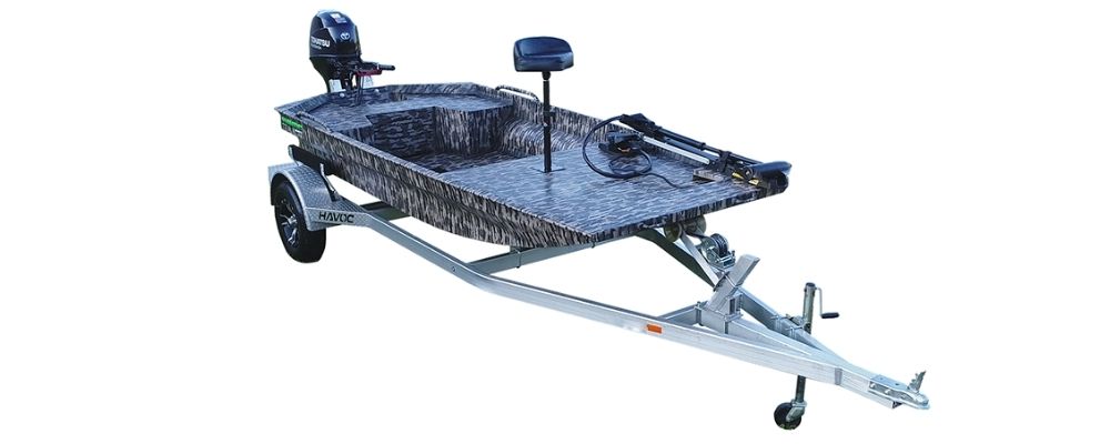 Havoc River Rat on galvanized boat trailer